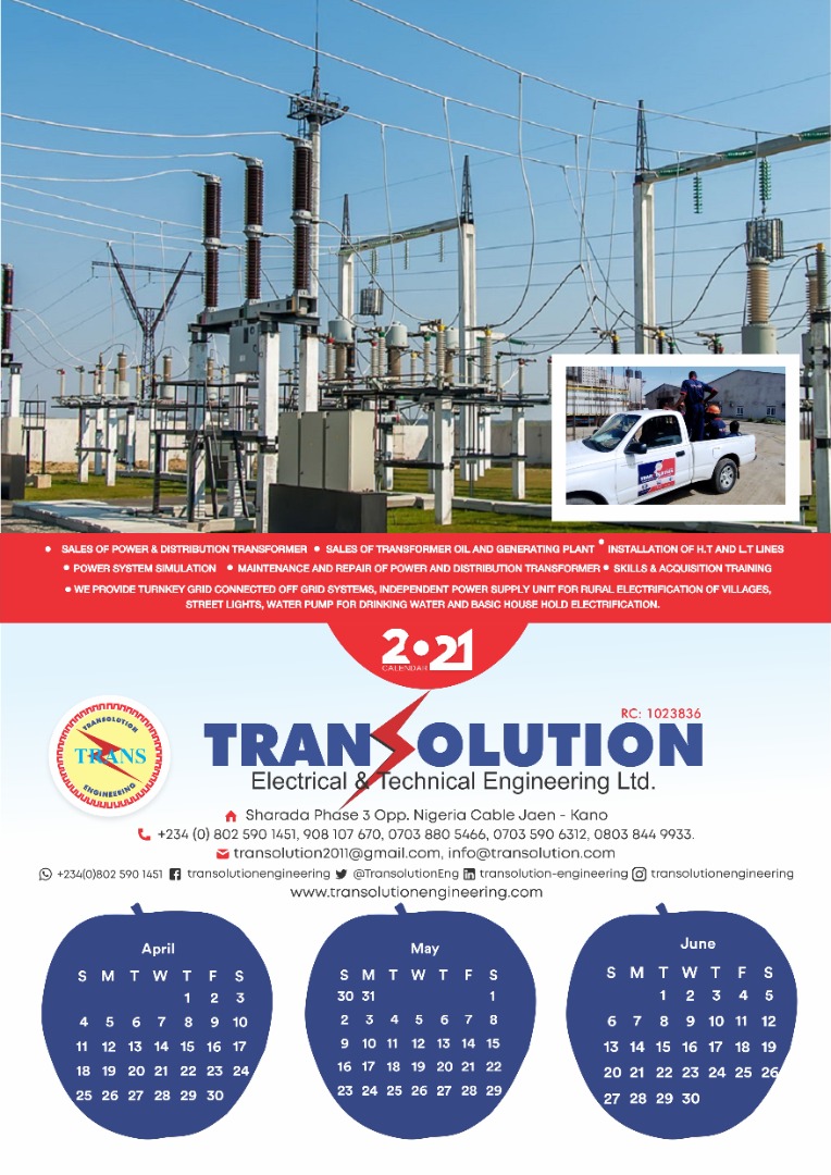 TransolutionEng's tweet image. Transolution 2021 calender