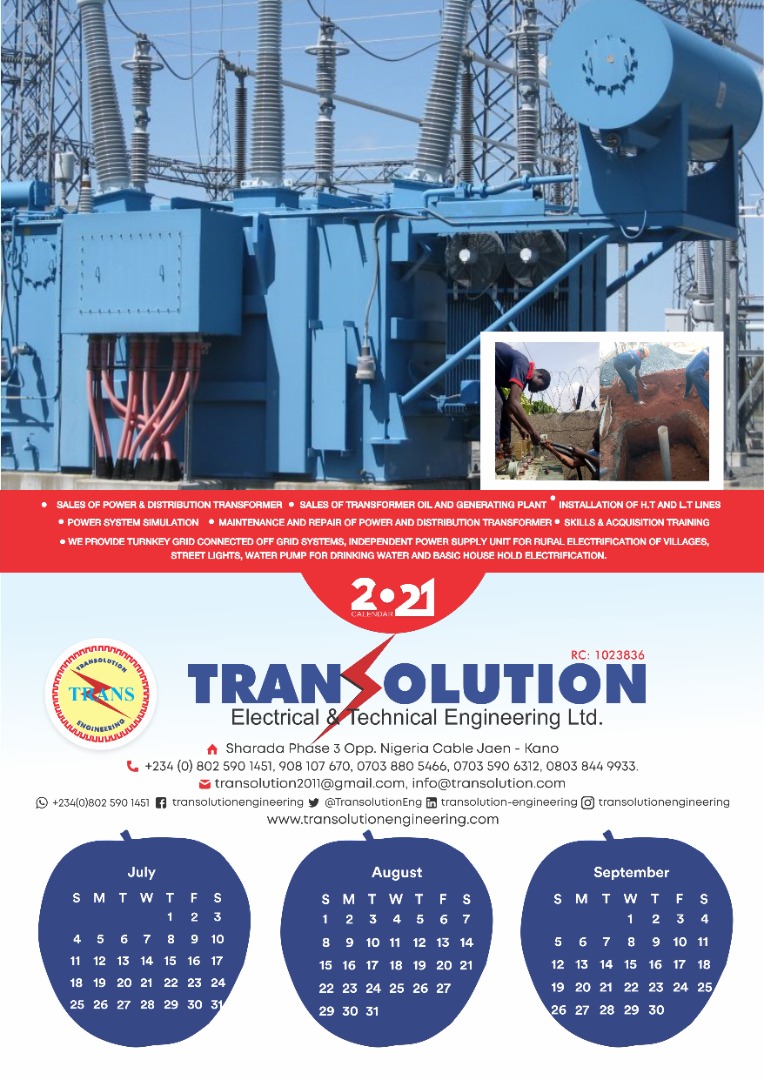 TransolutionEng's tweet image. Transolution 2021 calender