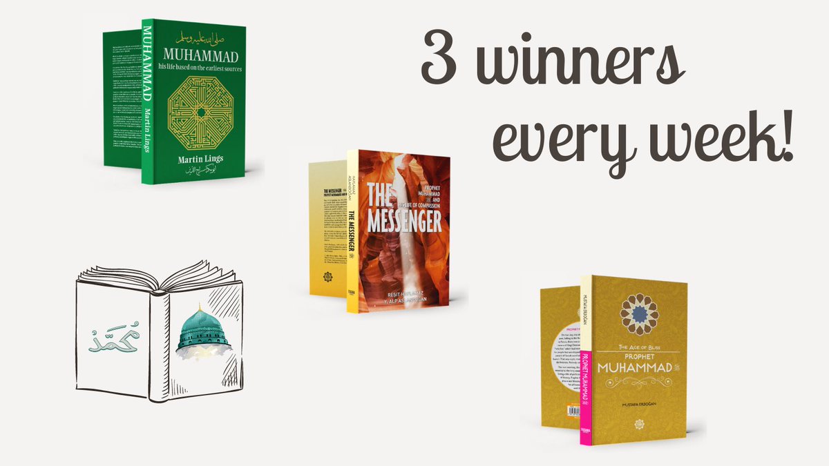 greendomeorg's tweet photo. Our lucky weekly giveaway winners just received their email! If you'd like to be the next one, register now at https://t.co/aLCxk4T2t7 Winners will be announced on Friday.
#readingcontest #whoisprophetmuhammad
⠀ https://t.co/lbjNrpYy2C