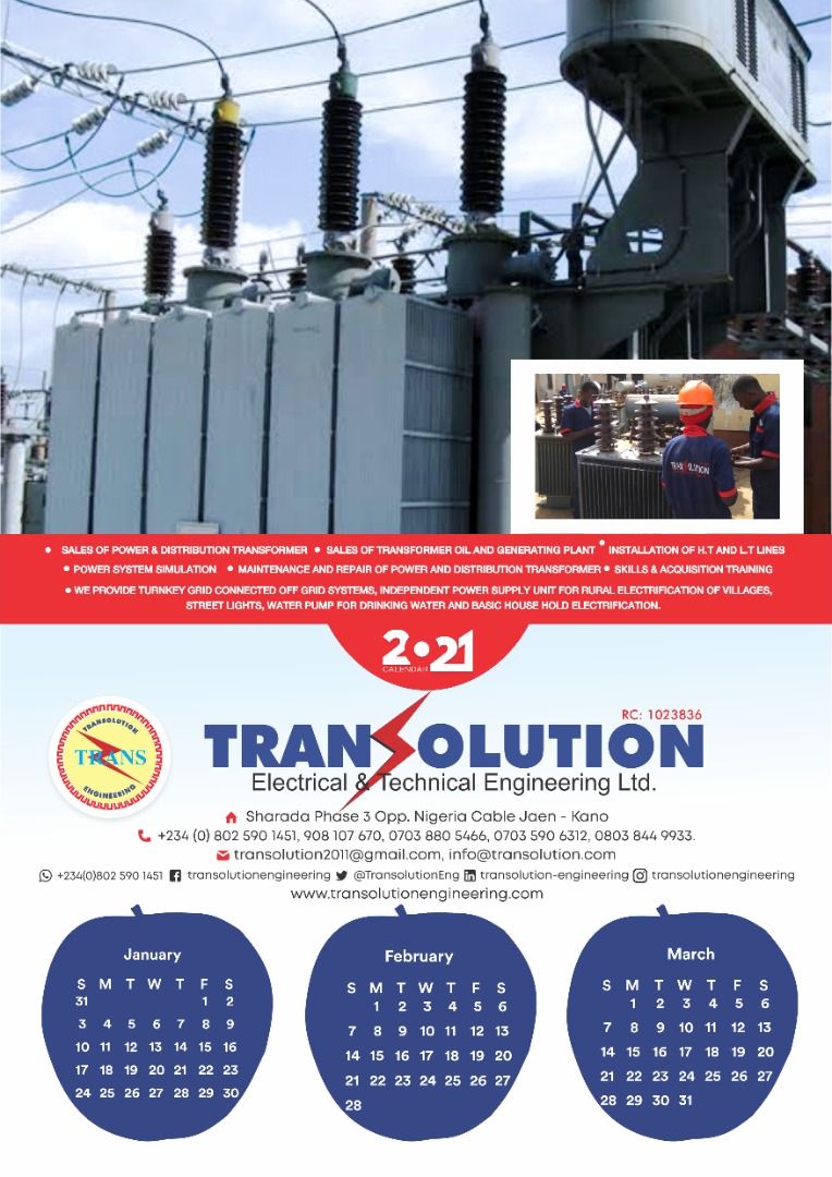 TransolutionEng's tweet image. Transolution 2021 calender