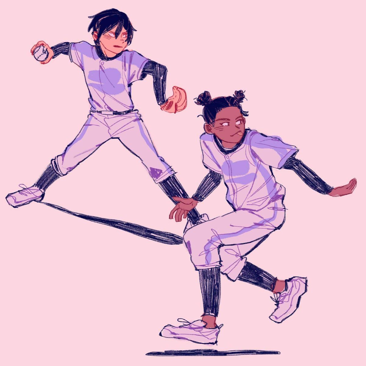 kirbeedia's tweet photo. gay baseball!!! #butterflysoup https://t.co/aSh20zZXVt