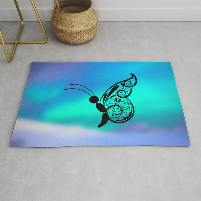 abuddymerch's tweet photo. Butterfly On Aurora Blue Background Rug by abuddymerch | https://t.co/DjCqO1lMdv 

#abuddy #artist #artistsontwitter #artistontwitter #art #design #designer #rug #rugs #home #homedecor #homedecorideas #floor #floors #blue #aurora #butterfly #butterflies #butterflymorning https://t.co/GXfqEbelWO