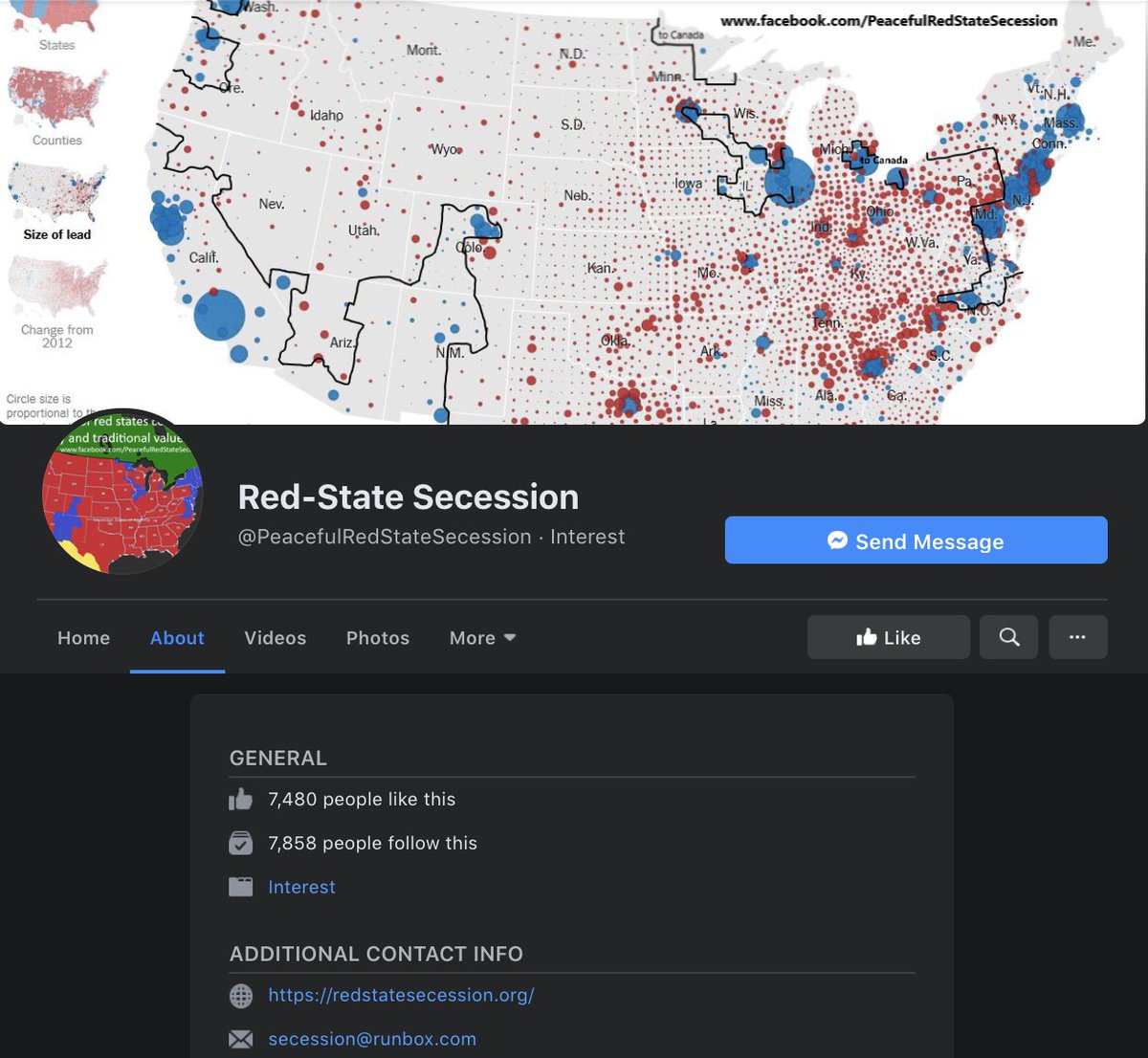 There's a group called Red State Secession organizing on Facebook (7.8K followers) and Twitter (310 followers) & calling for a Jan. 6 revolution. Their pages link to a website, asking followers to send in home & office addresses + travel routes of perceived "political enemies."