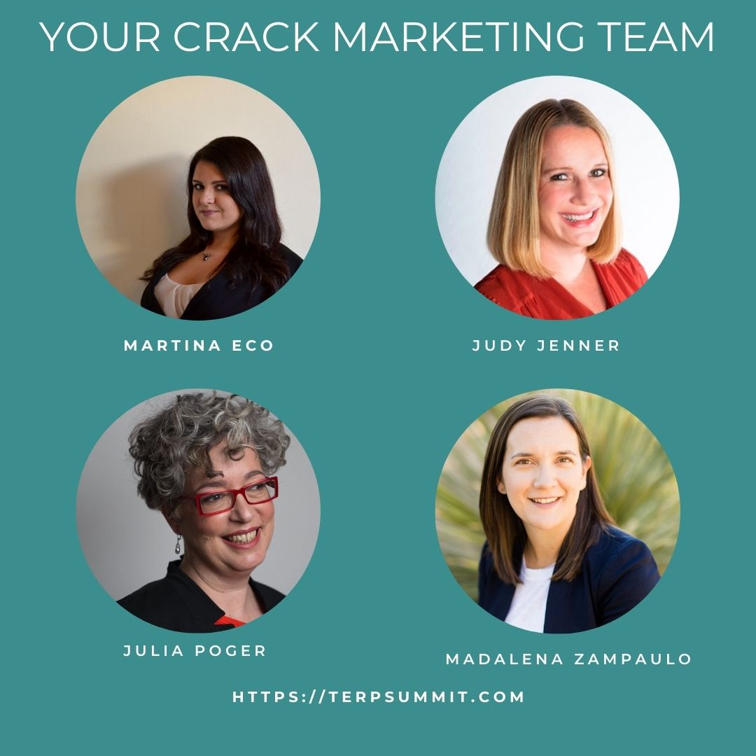 TerpSummit's tweet photo. **MEET THE TERPSUMMIT SPEAKERS**
Here's the fantastic team that will speak at the summit about all things branding, marketing, online presence, and showing up for your ideal clients.
The combined expertise of these speakers blows my mind! @language_news @Julia_Poger @mszampaulo https://t.co/Zfq7wPbGRk