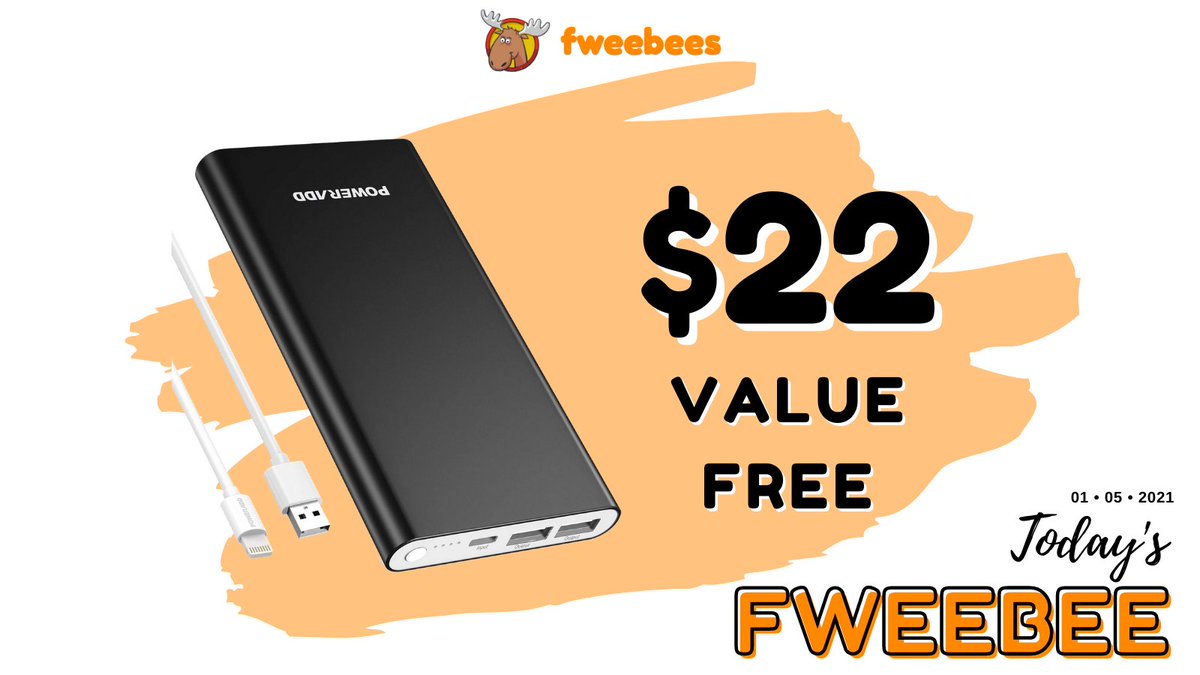 fweebees's tweet image. Today's fweebee is a POWERADD Pilot 4GS 12000mAh Portable Charger, could be yours for free. Enter now at fweebees.com! 

#fweebees #dailyfweebee #free #freestuff #freebie #freebies #sweepstakes #PortableCharger #POWERADD