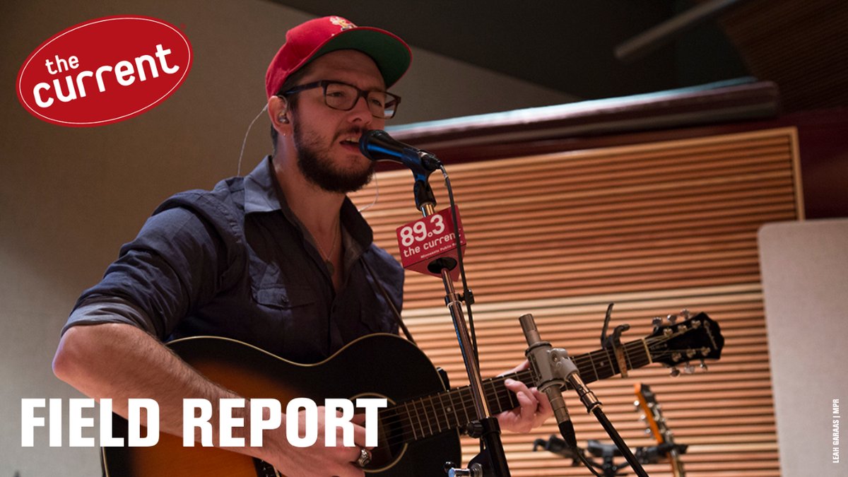 Chris Porterfield of Field Report performing in The Current studio in 2014. Photo by Leah Garaas.