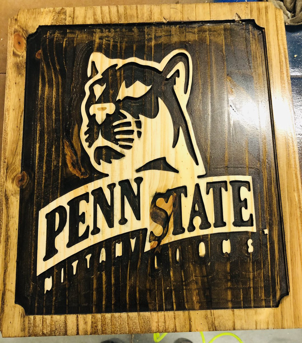 This one is for me ... it turned out pretty good even though I used pine wood. Learned my lesson there! “We Are” just had to do that!