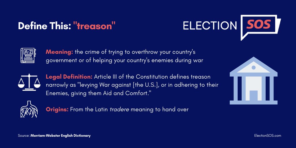 Hearken on X: Thread❗️ Words like coup, treason, traitor, sedition, and  anti-democratic have surfaced to the top of the conversation. But does your  audience fully understand the meanings behind those words? #ElectionSOS [