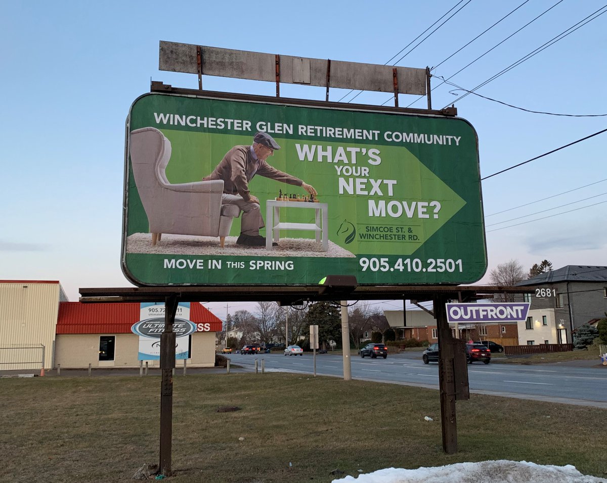 Have you seen our new Billboard? If you happen to be out driving in North Oshawa, heading West on Taunton (just passed Simcoe), be sure to check it out! We hope your next move will be to Winchester Glen. Reserve your suite today.  winchesterglen.ca - #winchesterglenrc