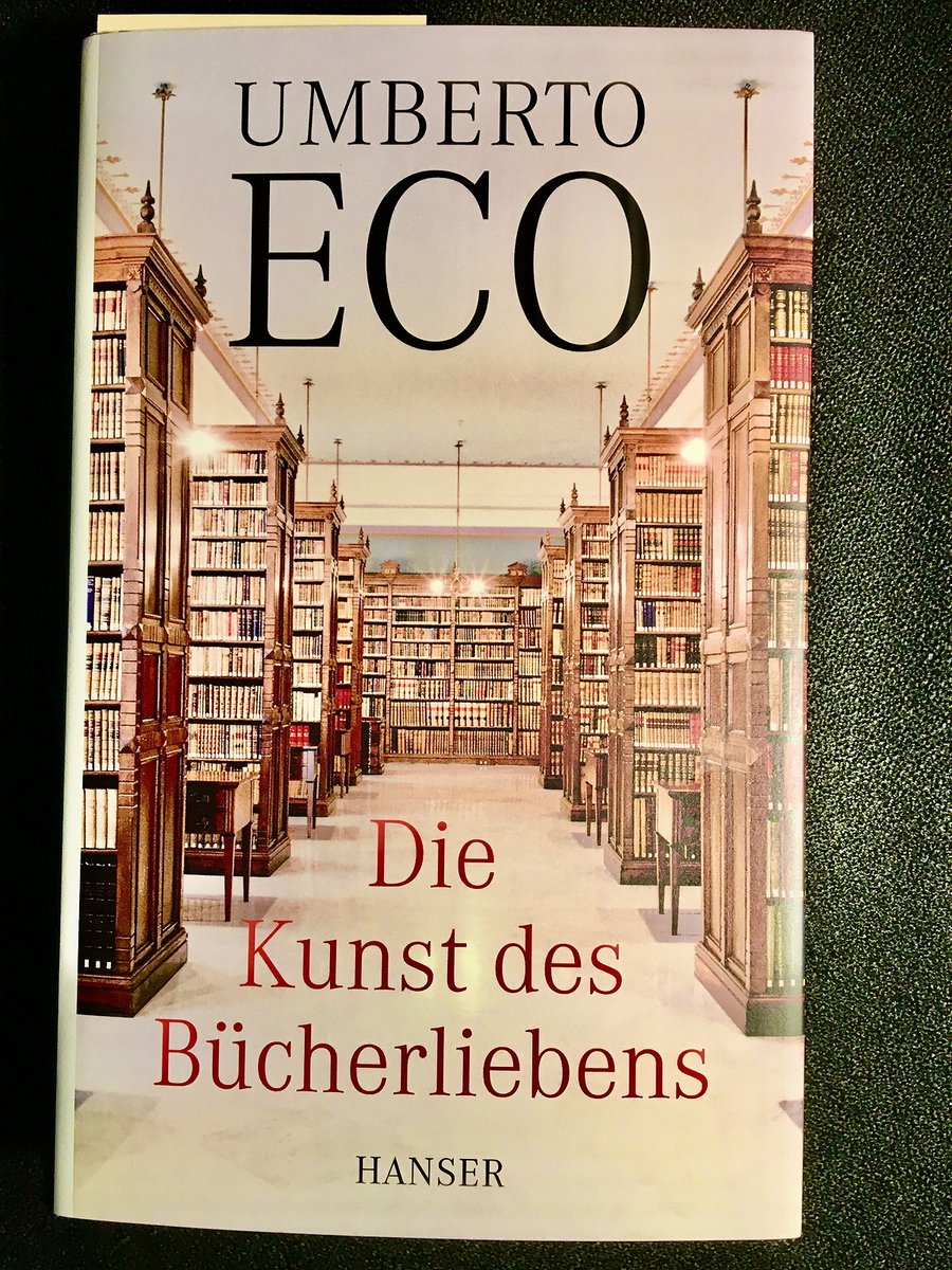 Das Büchersammeln, auch im kleinen Maßstab, ist häufig ein Akt der pietas im Sinne der ökologischen Fürsorge, denn wir haben nicht nur die Wale, die Mönchsrobben und die Bären in den Abruzzen zu retten, sondern auch die Bücher.

Umberto Eco (5. Januar 1932 – 19. Februar 2016)