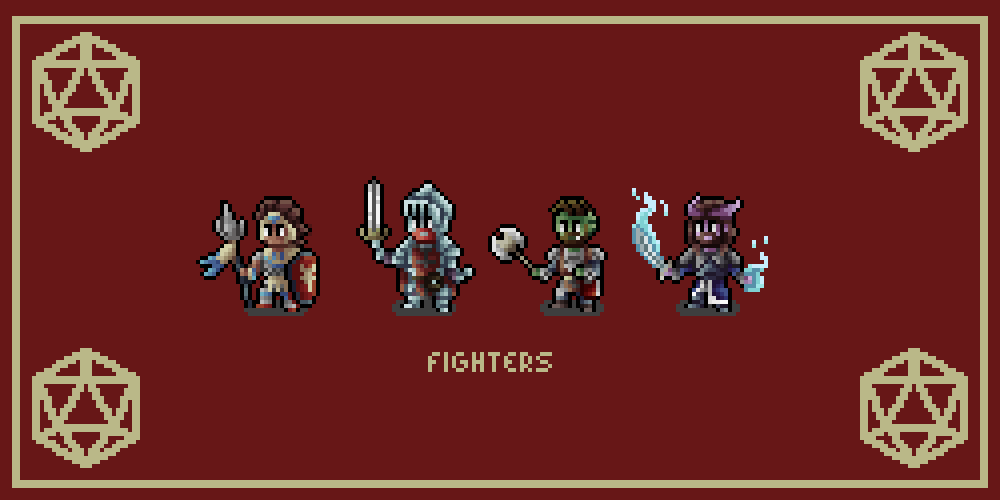 raul_volp's tweet photo. Some of the fantasy rpg classes tokens that I done lately preparing for the patreon page. =) #pixelart #2dart #2dartist #aseprite #digitalart #pixelartist #gameart #ttpgames #ドット絵 #vttrpg #rpg #ttprpg #dnd #dnd5e #dungeonsanddragons #rpgtokens #roll20 https://t.co/eN9uvdAyHz
