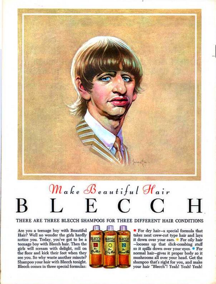 Then in 1964 Frazetta's career took another turn: United Artists had been impressed by a Ringo Starr spoof Frazetta had done for Mad Magazine, and so they asked him to create a movie poster for the film What's New Pussycat. It paid handsomely.