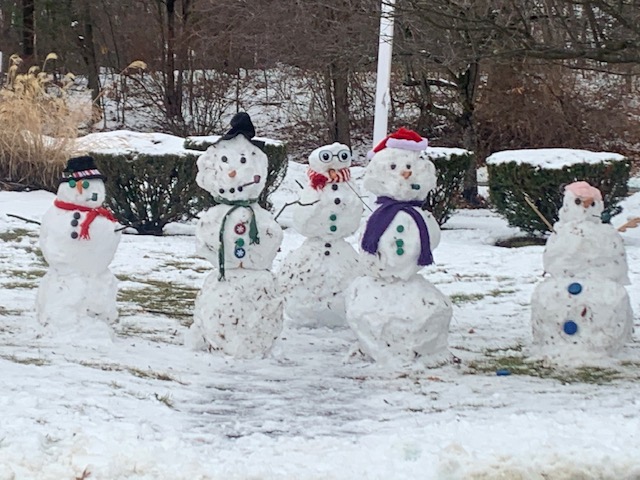 All I can do is smile when I look out the window and see what Ms. Hamlin's kindergarten class created.