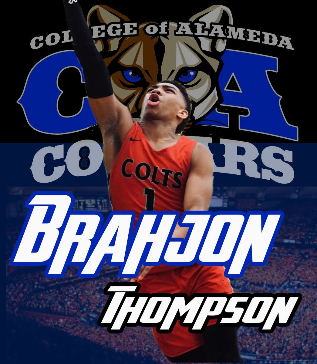 The College of Alameda will like to welcome  Brah'Jon Thompson to its program. He was one of Norcals top Players last year at James Logan High School. High energy uptempo player that will bring a lot of excitement.   LETS GO.....