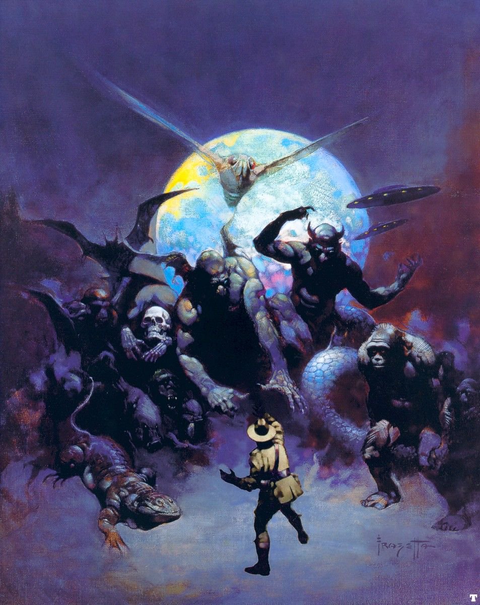 The range of artists Frazetta inspired is huge, and his output was incredible. It's almost impossible to imagine the fantasy genre without Franzetta's aesthetic: muscular, organic, bold and striking - a heady mix of the Northern and Southern Renaissance styles.