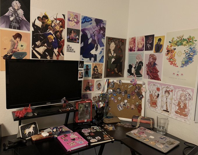 new art corner set up/workspace that took way too long bc. my desk fell apart 