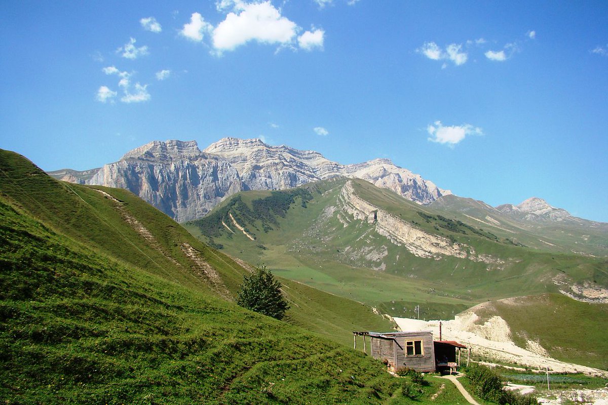 Shahdagh is a mountain peak of the Greater Caucasus range, located in the Qusar District.Among the earth rocks found in Shahdag are magnesian lime, chalkstone and marble. During winter, the average temperature is around -20°C.