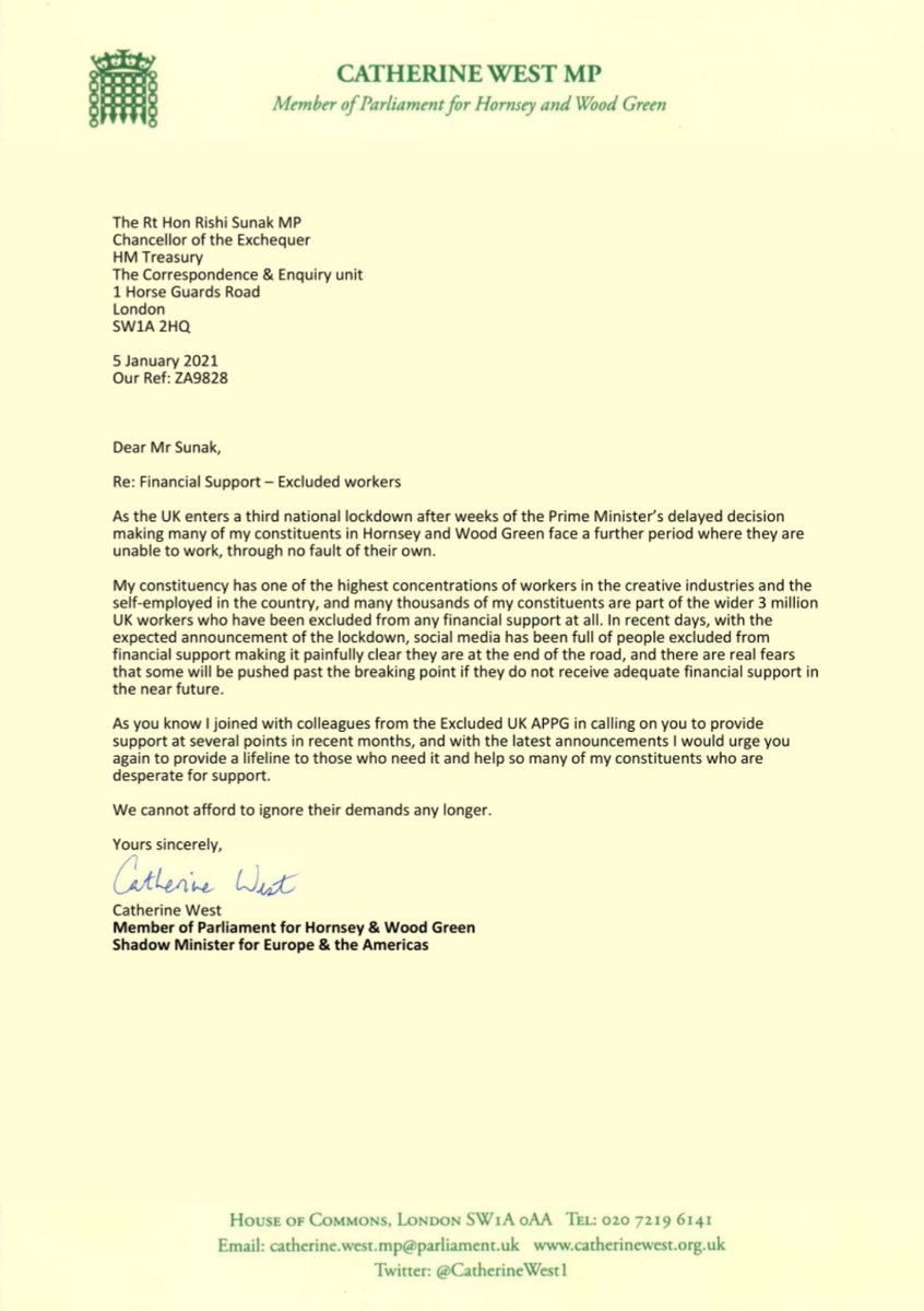 TimExcluded's tweet photo. @bbclaurak @DanielHewittITV @peston @SSinnerton Evening to the @1922_Committee @SirGrahamBrady @CharlesWalkerMP from #ExcludedUK. Do read this letter from @CatherineWest1 to @RishiSunak still with no action for 3 million. Time to table in 
Parliament #AVoteOfNoConfidence in him!! https://t.co/QyC1vxJH8U