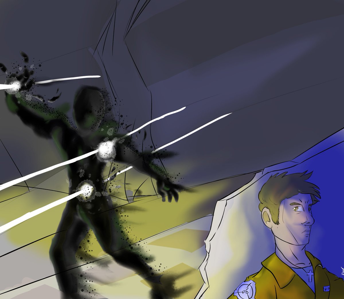 torashdrelton's tweet photo. just my interpretation of d boy escaping scp 1983 after blowing nest up.
#scp #scp1983 #classd https://t.co/xAIavSJ82i