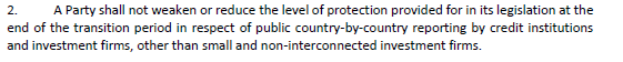 One exception to the lack securement of challenging tax transparency standards in UK/EU trade agreement is the requirement that public country by country reporting be maintained for the banking sector. A welcome EU innovation (that needs to be extended if anything) (6/n)