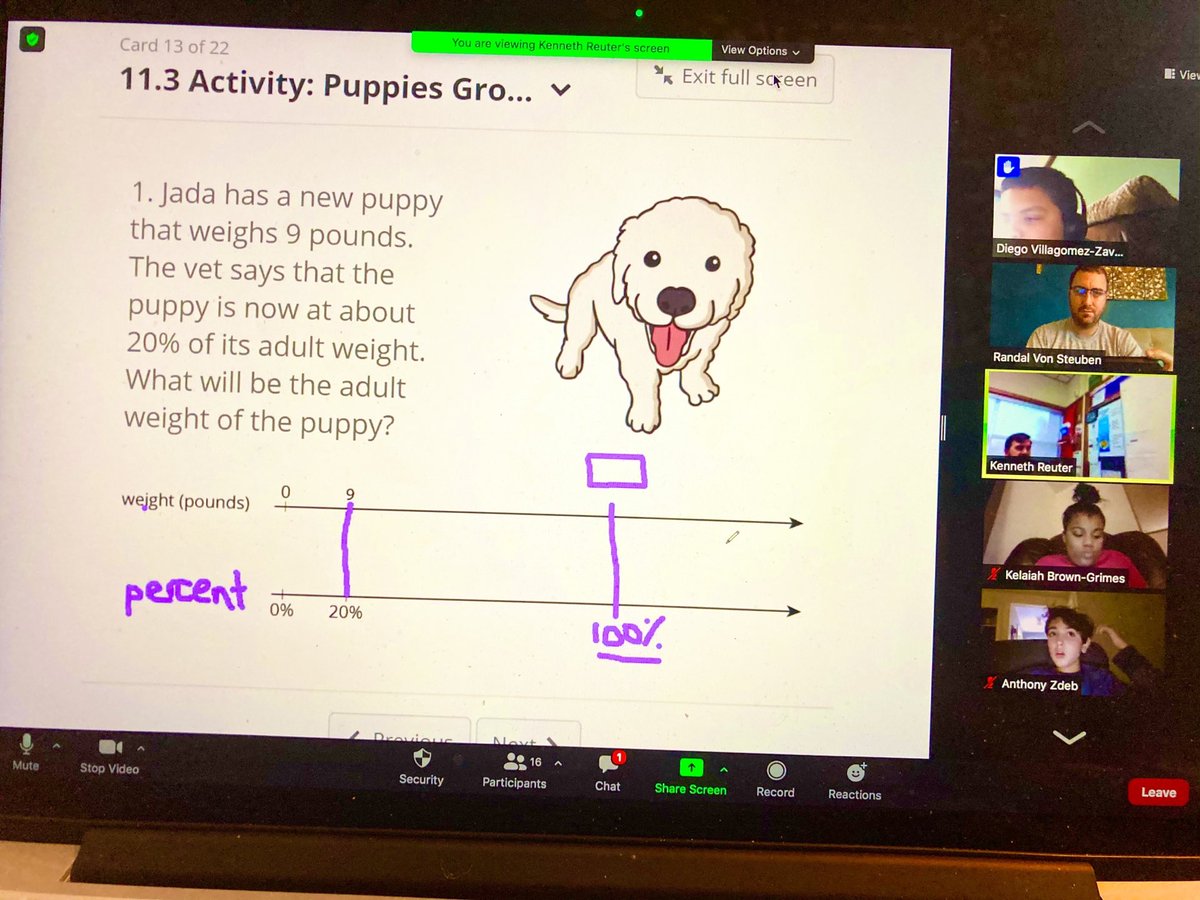 Cool Problem:  Using Double Number Lines &amp; Percentages to Determine a Puppy’s Future Fully Grown Body Weight 🐶 🐩 🐕📈 %
#SkylinePride #TrustTheProcess ⁦<a href="/SkylineJaguars/">Skyline Middle</a>⁩ ⁦<a href="/SkylineJags/">Skyline Middle School</a>⁩ ⁦<a href="/RedClaySchools/">Red Clay Consolidated School District</a>⁩