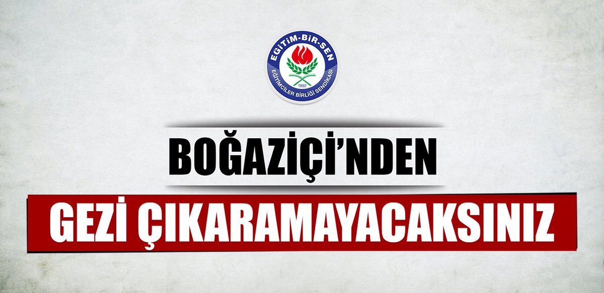 Boğaziçi’nden Gezi Çıkaramayacaksınız!

Boğaziçi’nde Rektör Atamasına Tepki Vermek;Memura Siyaset Yasağına Alkış Tutmaktır.Bunu Asla Kabul Edemeyiz

Mesele ise rektör ataması üzerinden kitlesel bir eylemlilik oluşturularak,içlerindeki geziyi yeşertmek.

▪️ebs.org.tr/manset/5338/bo…