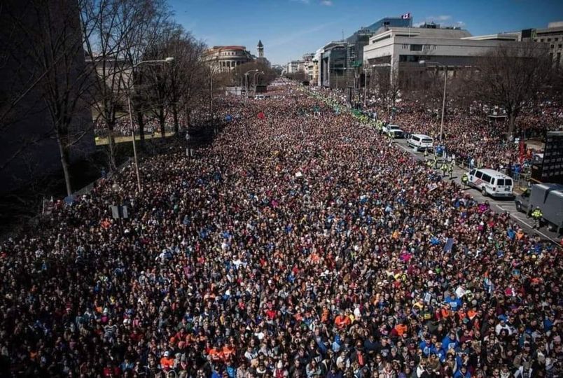 Y’all are a bunch of liars. This is a photo from the The March for Our Lives (MFOL) back on March  24, 2018. It was student-led demonstration in support of gun control legislation. #MFOL2018 #guncontrol @realDonaldTrump #FakeNumbers #FakePresident 