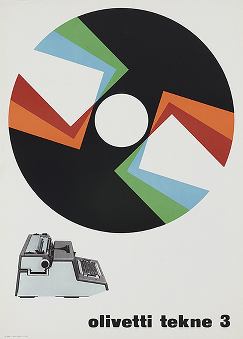 Olivetti Tekne 3, 1964. Giovanni Pintori, designer.  #wardsmorguefile