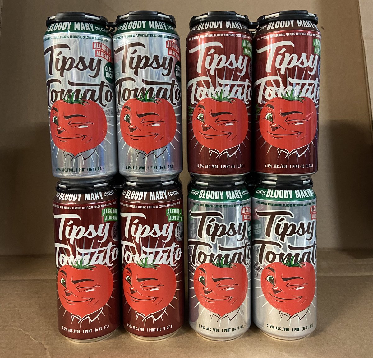 Tipsy Tomato is back in stock! A classic Bloody Mary in a can- 
Classic Recipe or Extra Spicy🍅🍅