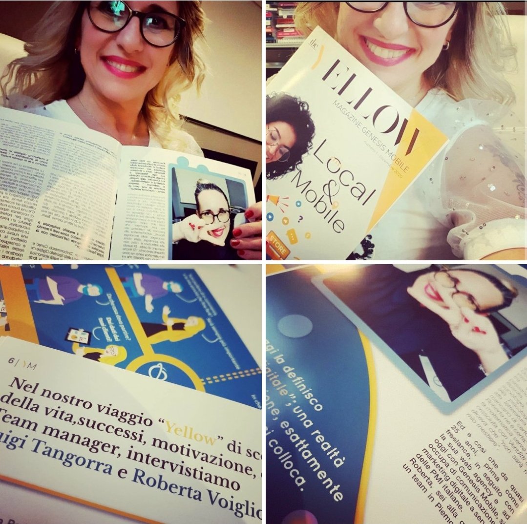 RobertaVoiglio's tweet photo. The Yellow 💛
#digitalcoach #ilovemyjob #genesismobile #thedigitalbox #questit #digitaltrasformation https://t.co/KmrLsNYhKx