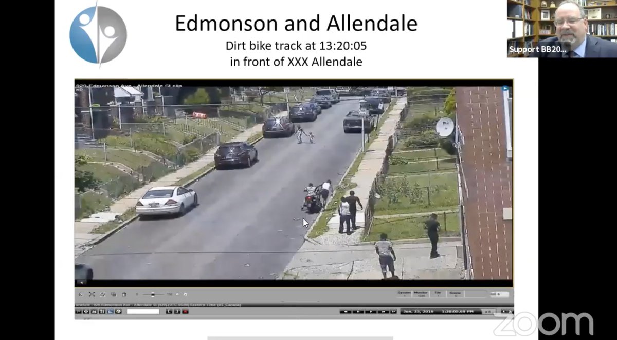 Another speaker in support of bill said the quality of the cameras can't identify the race or gender. Humans only look like dots, example shown below. (Note: PSS would have access to the city's surveillance cameras, which McNutt also showed in his presentation.)