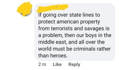 Kyle Rittenhouse defender approaching the point