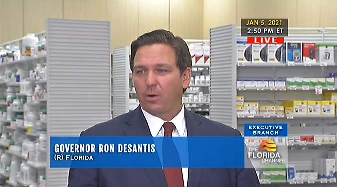 At unpublicized press conference, Florida Governor Ron DeSantis announced pilot program with Publix. 22 Publix pharmacies in Hernando, Marion, and Citrus counties will begin administering 15K doses of Moderna vaccine to those 65+.Appointment required:  http://Publix.com/COVIDVaccine&nbsp;