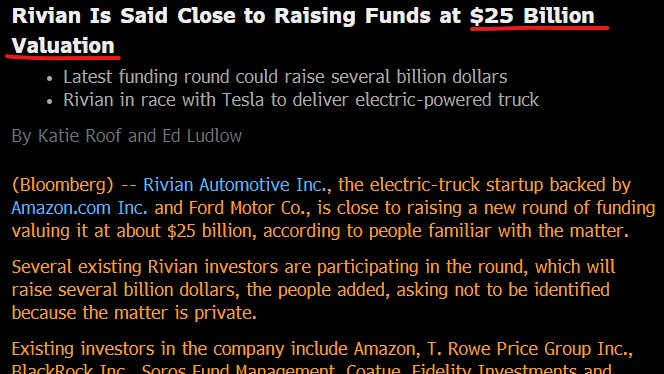 This is fine... Must be the new normal somehow...(Just for reference you could buy Nissan for less than $23B today, Nissan sold 1.4 million cars just in the US FY2019, not sure how many Rivian is projected to sell, sold 0 so far... but I feel it's a lot less)  #EVdiocy