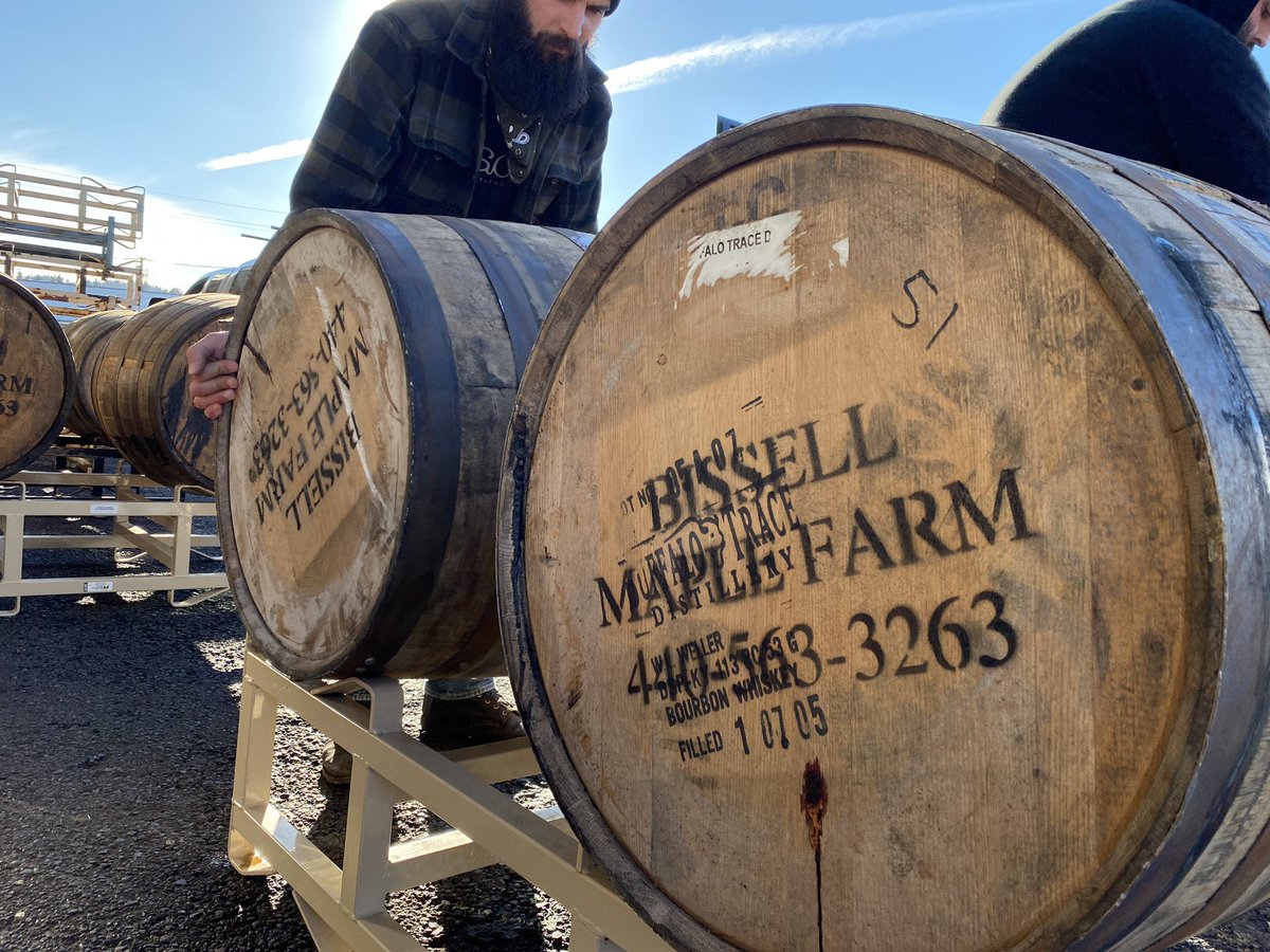 We recently got some maple barrels, formerly bourbon barrels, and began to age our Rhino Suit in them! Now we patiently (excruciatingly) wait for the heavenly flavors of maple, oak and bourbon to meld with imperial milk stout.