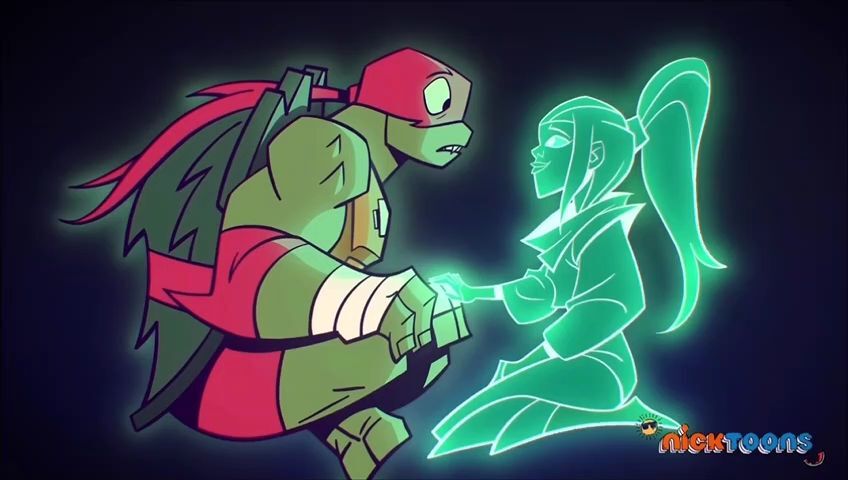 This is how Karai appears to Raph. Like 2012 and how it's just Splinter and Leo, it's just Karai and Raph here in this moment. Look at how she interacts with him. Karai is close, personable, and embracing Raph compared to how 2012 Splinter doesn't embrace leo in any manner.