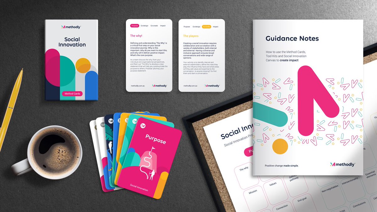 Does your #team or #NGO need to generate ideas that make an impact?

Then <a href="/MethodlyOffical/">Methodly</a> toolkits, method cards &amp; guidance notes are a must-have.

methodly.com.au

#Socent
#Socinn
#Codesign
#Purpose 
#Findyourmethod