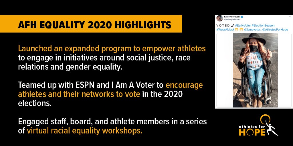 AthletesForHope's tweet photo. What a year of AFH! Thank you to all of you for your support. These incredible 2020 highlights would not have been possible without you! https://t.co/Bp6KNKsCD7