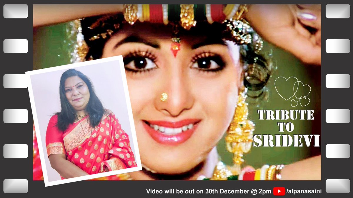 Alpanasaini3's tweet photo. I'm a huge Bollywood fan, and my favorite actress of all time is Sridevi.
I'm very happy and excited my new dance video 'Tribute to Sridevi' is going to be out on 30th December at 2pm on my youtube channel @ alpana saini.
#tribute #sridevi  #Dancer #Bollywood  #YouTube  #Share https://t.co/NjCSfsNW4C