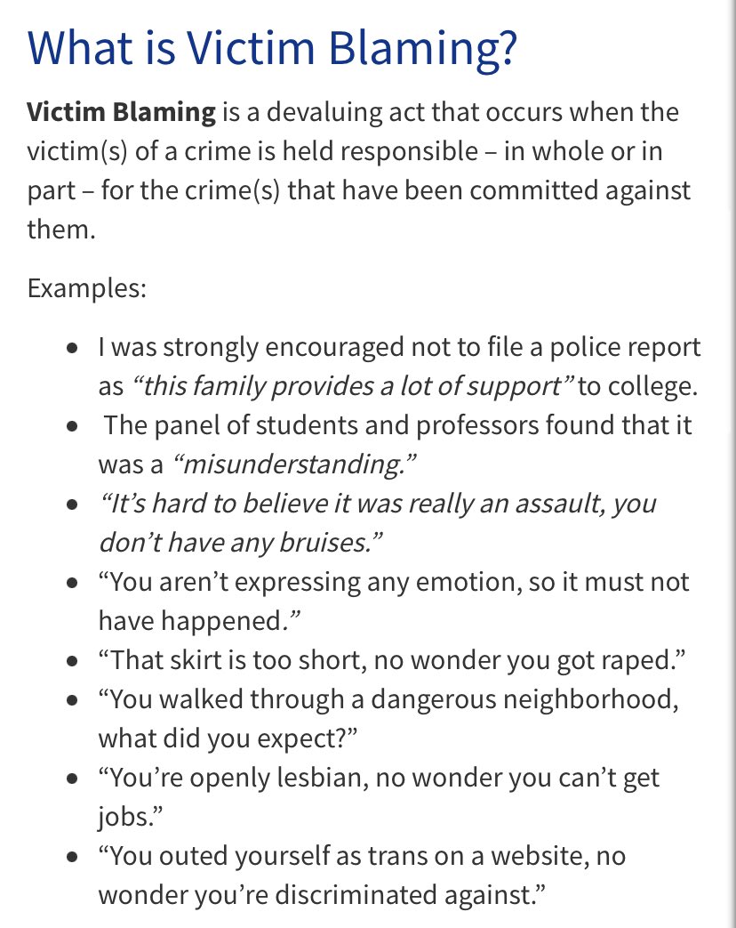 Victim Blaming: