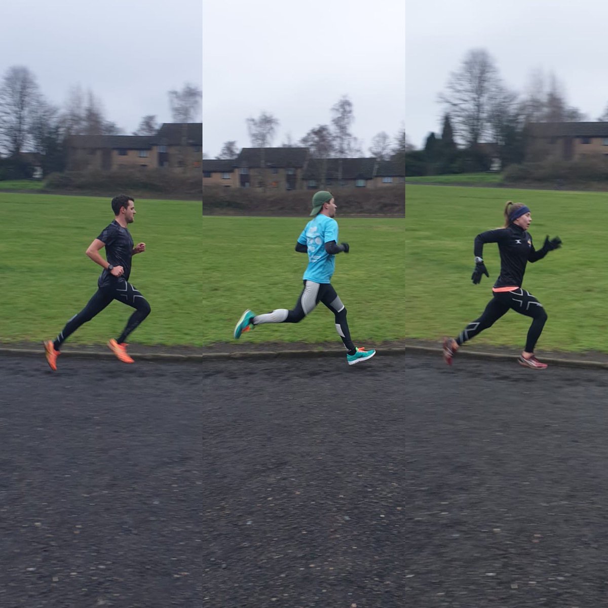 Last run of 2020 with Danny and Catherine on the local cinder track - 6 lots of 2'30 efforts with 1'30 recoveries. Ending on a good'un 👊