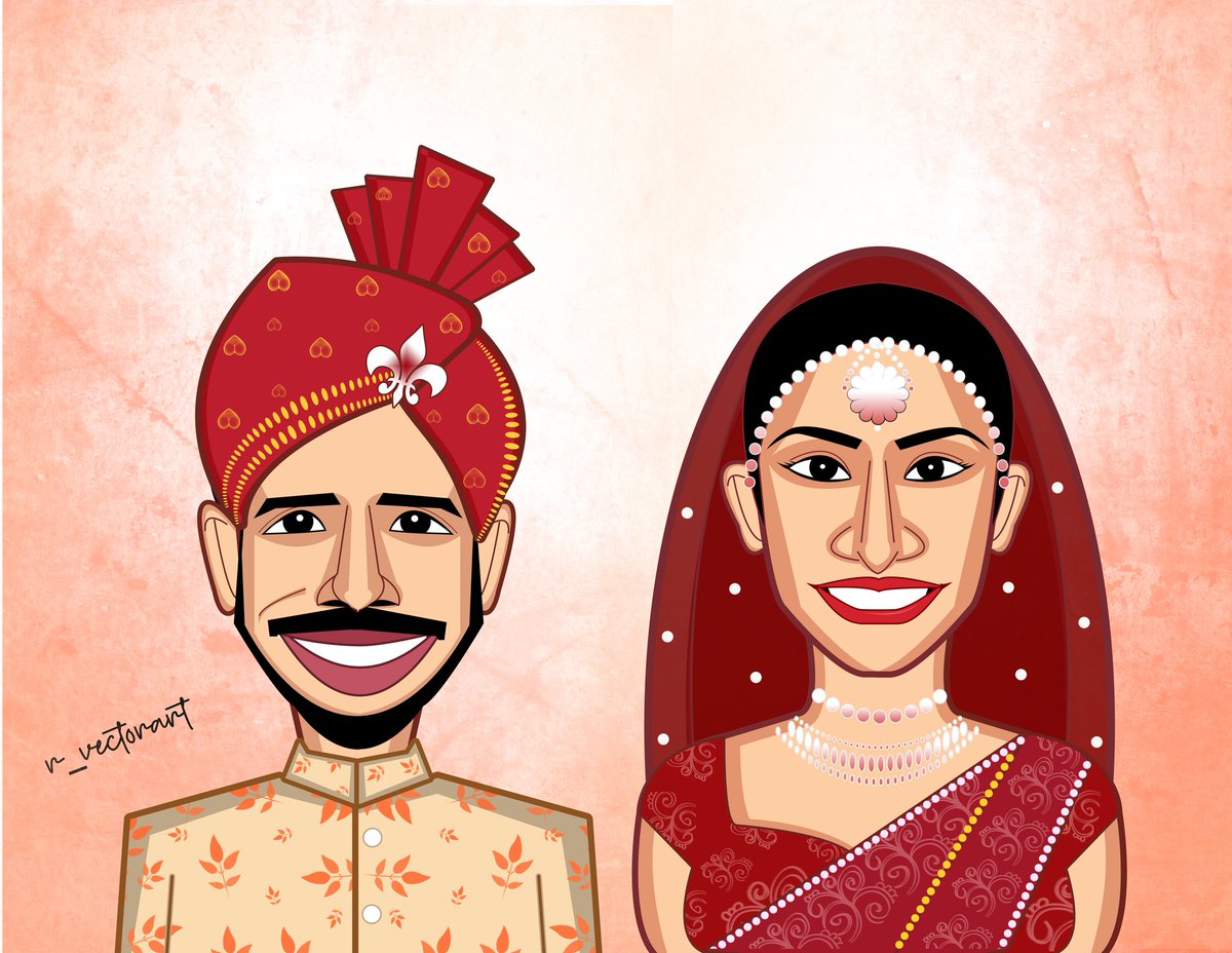 RVectorart's tweet image. Congratulations @yuzi_chahal @Dhanashreee9
#yazuvendrachahal #congratulations #dhanashreeverma #dhanasaidyuz  #caricature #vectorartwork #wedding #weddingportrait #caricatureportrait #cricket #choreographer #weddingdress #traditional #drawing #cricketer #bowler #indianwedding