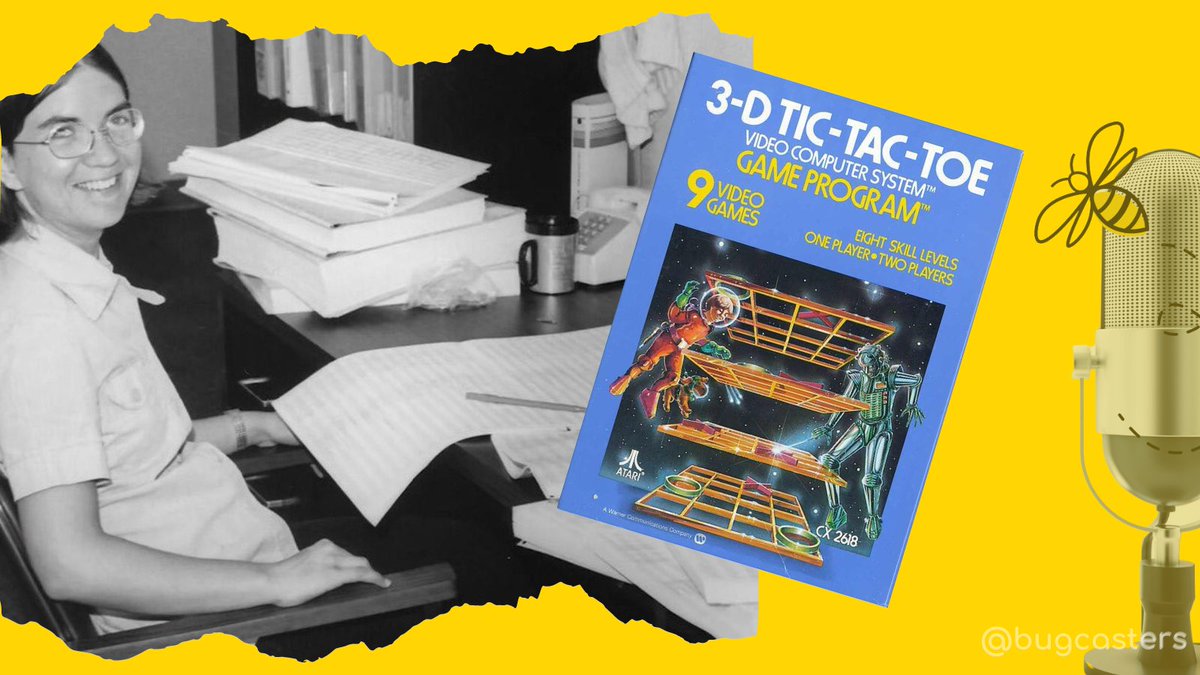 bugcasters's tweet photo. Sabías que el primer videojuego fue diseñado y programado por una mujer? Ella es #CarolShaw, en 1978 creó el videojuego "Polo" para #RalphLauren y en 1980, diseñó y programó el primer videojuego comercializado, el #3DTicTacToe.
#CodeoEnTacones #WomenInTech #bugcasters🐝 #Podcast https://t.co/Viox23WwYb