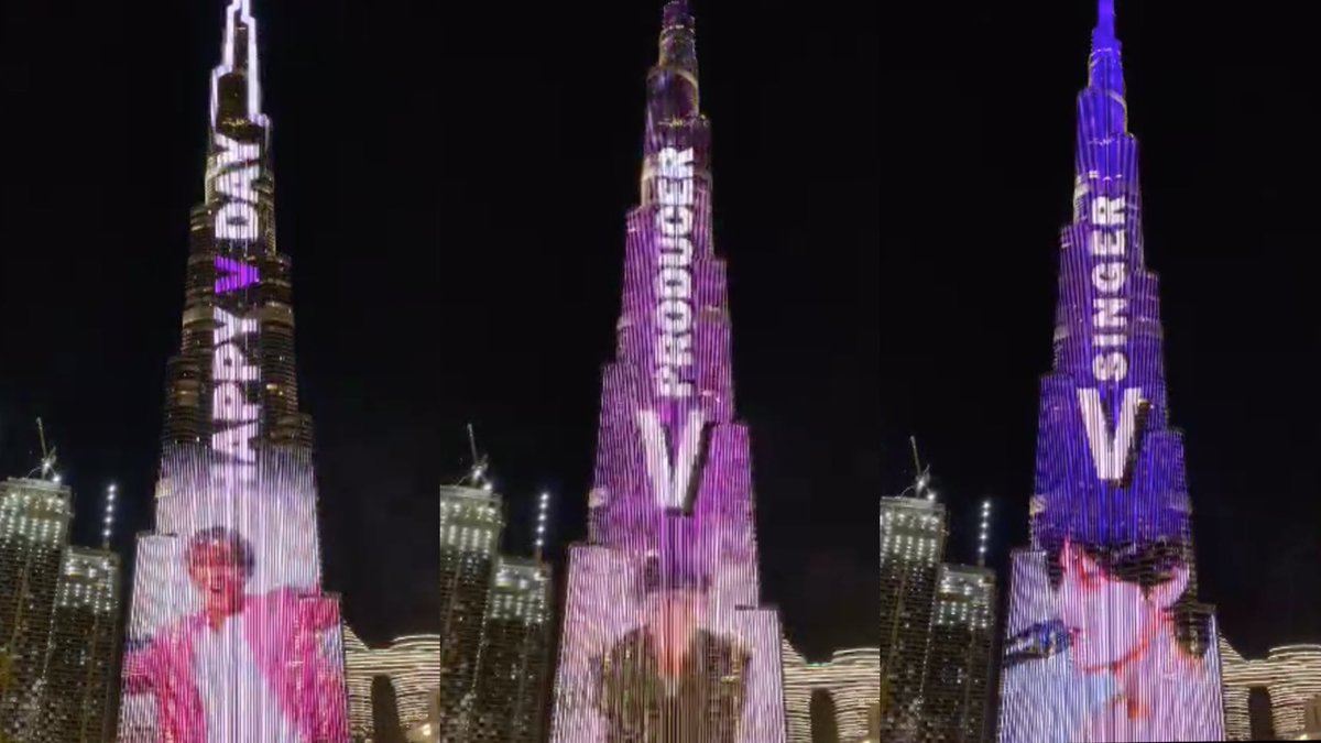 afy731's tweet photo. Happy birthday happy birthday happy birthday to you KIM TAEHYUNG 🥰🥳🎉

#BIRTHDAYV 
#TaehyungOnBurjKhalifa 
#birthdaytaehyung 
#purpledayv
#WinterBear 
#princev  @BTS_twt https://t.co/z22QEuHj79