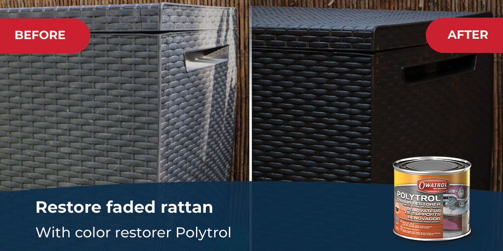 OwatrolUSA's tweet photo. Before &amp; after Polytrol on an exterior rattan storage box 😮
Polytrol is a color &amp; shine restoring oil that saturates deep into the surface to restore it to its former glory

It can be used on plastic, metal, GRP, composite wood &amp; more!

Learn more: https://t.co/V6W6LQRFqJ https://t.co/5K6t4rTSkz
