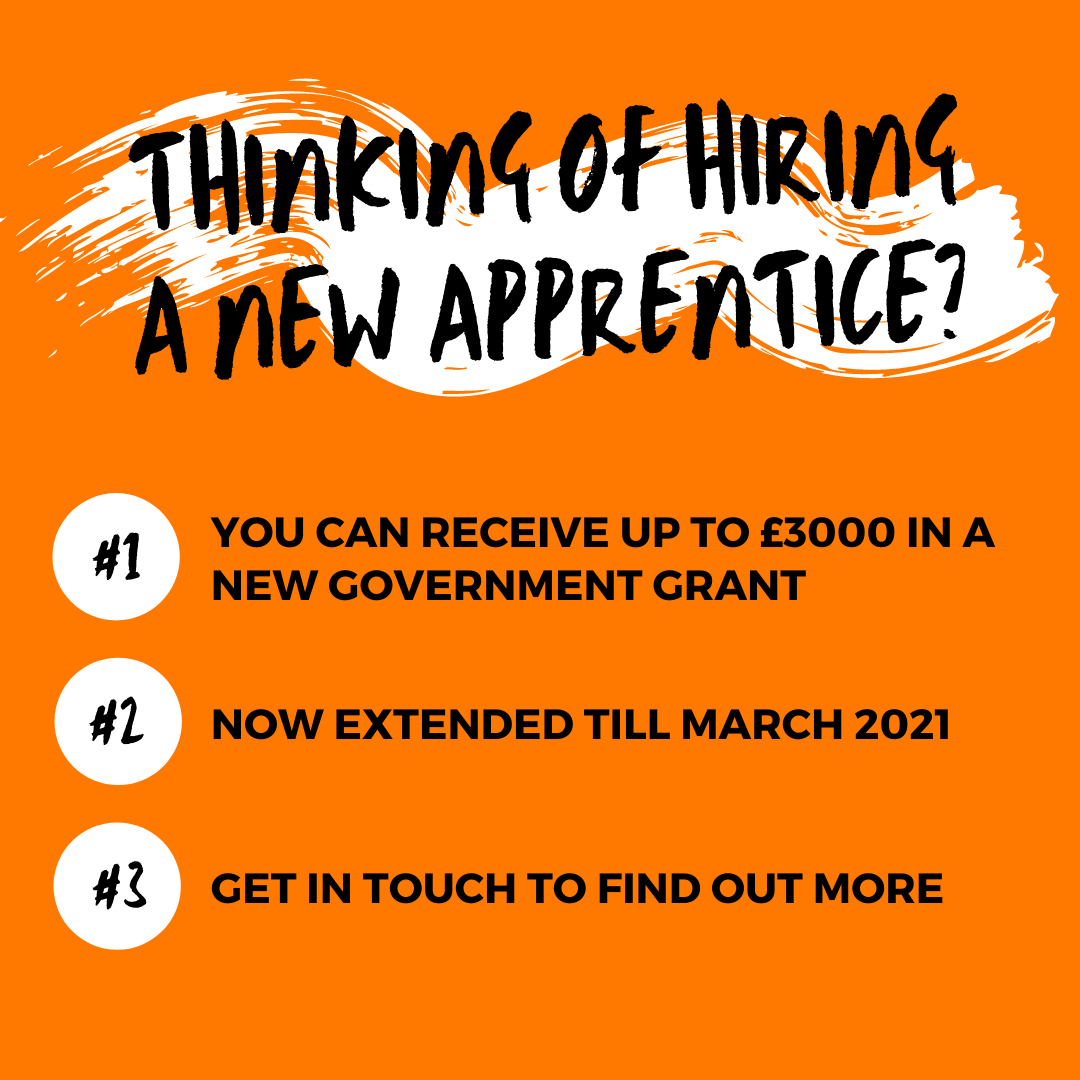 PortCollegeApps's tweet photo. You could get £3000 for hiring a new apprentice! Get in touch to find out more about this amazing Government incentive, but be quick, it's only until March 2021! https://t.co/scr32JL8sq
