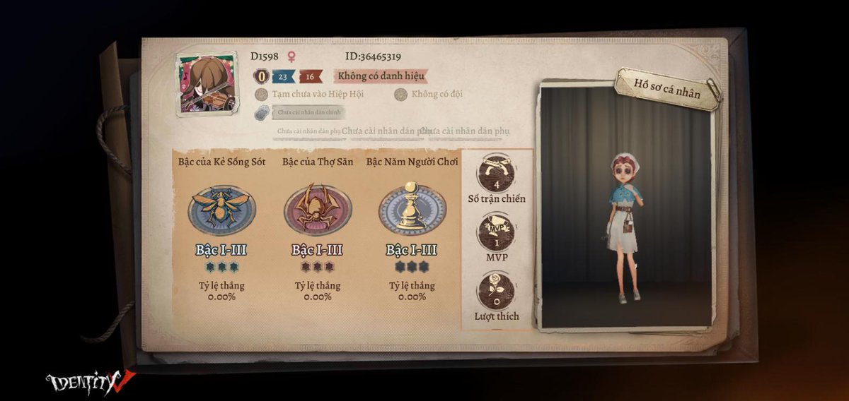 daudung1998's tweet photo. Tôi đang chơi Identity V. Bạn nghĩ đó là game ư? https://t.co/uLHDnHo6XI