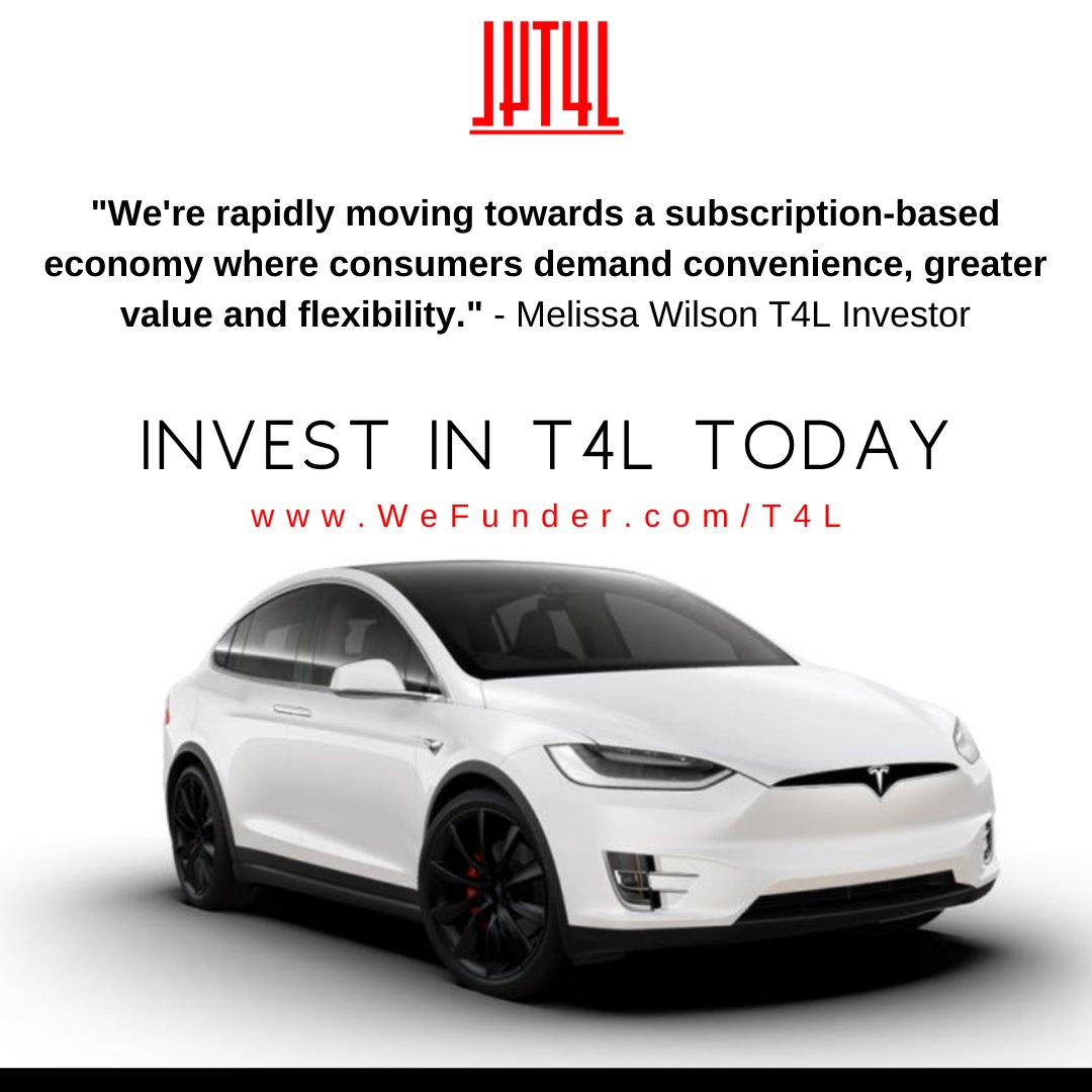 t4lme's tweet photo. "Moving to subscription services is a balance between technology innovation and business model innovation to provide an amazing service experience," said Allen Witters, CEO of T4L.
Follow @t4lme
#t4lme #t4l #t4life #ev #electricvehicle #electriccars #tesla #vehicles https://t.co/hm6HD9IYik