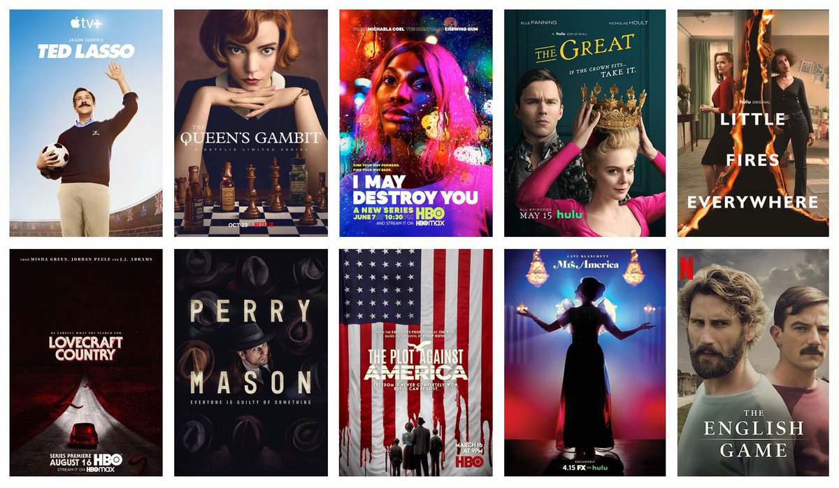 gregeppich's tweet photo. My TOP 10 FAVORITE NEW SERIES released in 2020. @TedLasso FTW! https://t.co/Ban1oXNDdl