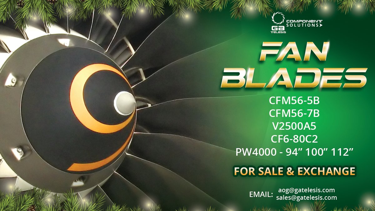 GATELESIS's tweet photo. #FanBladeFocus on this #TurbineTuesday at #GATelesis #Aviation #Holidays #CFM565B #CFM567B #V2500A5 #CF680C2 #PW400094 #PW4000100 #PW4000112 https://t.co/kEkdLNHmD1
